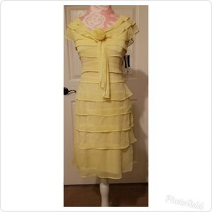 Madison Leigh yellow tier dress